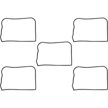 Replacement Rocker Box Cover Gaskets — 5 pack, upper mounting