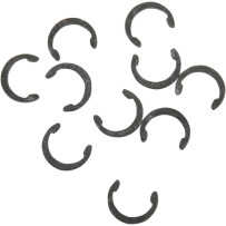 Snap Rings — Clutch pushrod, 3/4 ring, 10-pack, black