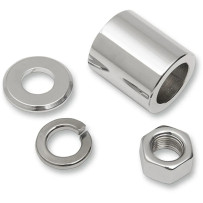 Axle Spacer/Nut Kit — Front, Chrome