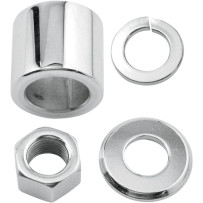 Axle Spacer/Nut Kit — Front, Chrome