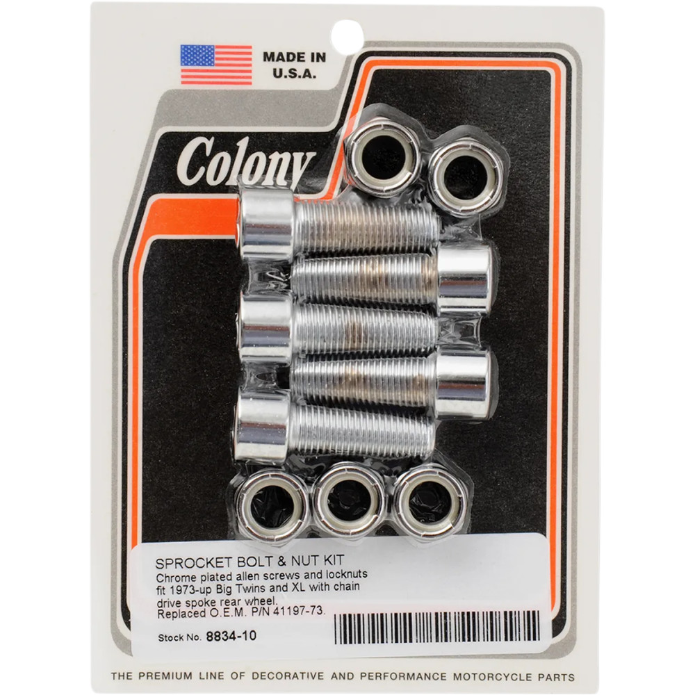 Kit de herrajes de montaje para rotor, piñón y correa — 31,8 mm (1-1/4"), cromado, kit