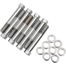 Juego de pernos de culata — cromo, plata
