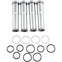 Pushrod Tube Kit — Lower mount, chrome, set of 4