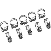 Mini abrazaderas de acero inoxidable — para líneas de aceite/combustible de 3/8", pack de 10