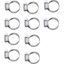 Mini abrazaderas de acero inoxidable — para líneas de aceite/combustible de 3/8", pack de 10