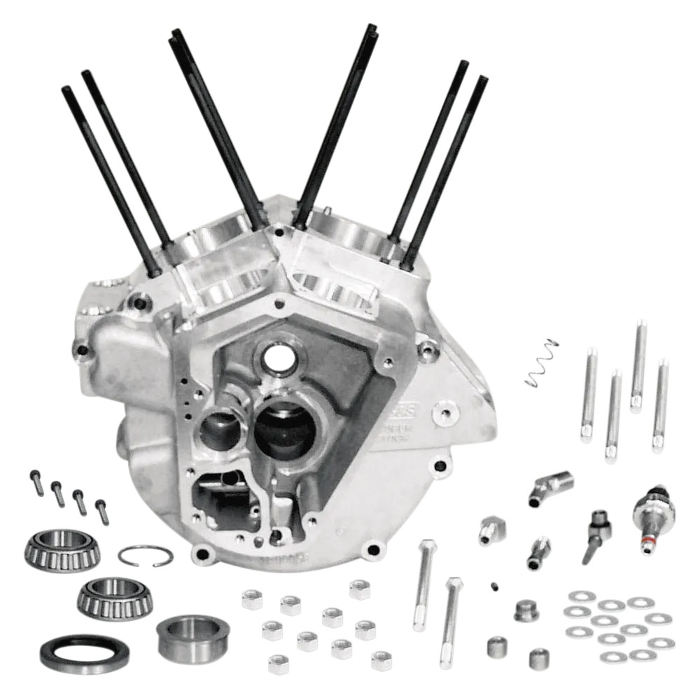 Carcasa de motor estilo alternador Super Stock® — 3.5" de diámetro, boca estándar, acabado natural