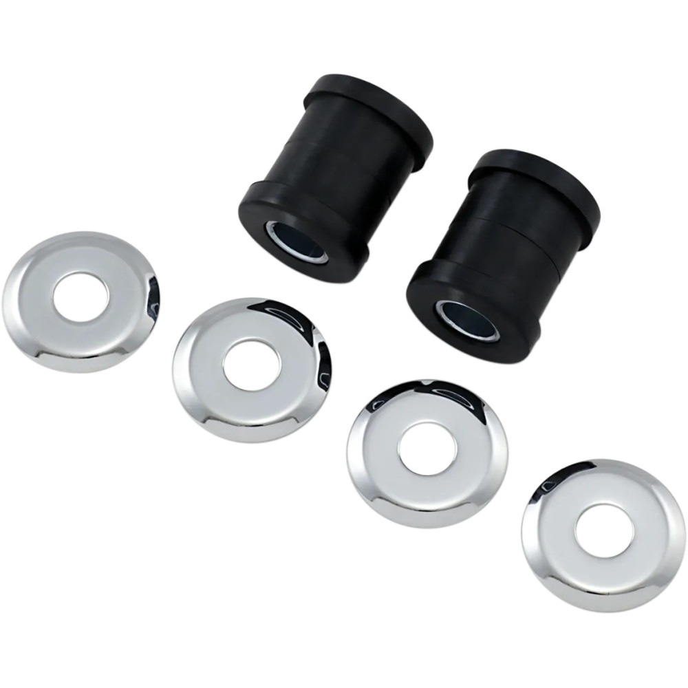 Kit de amortiguadores de manillar para modelos Harley Davidson anteriores — Riser, Negro, Cromo