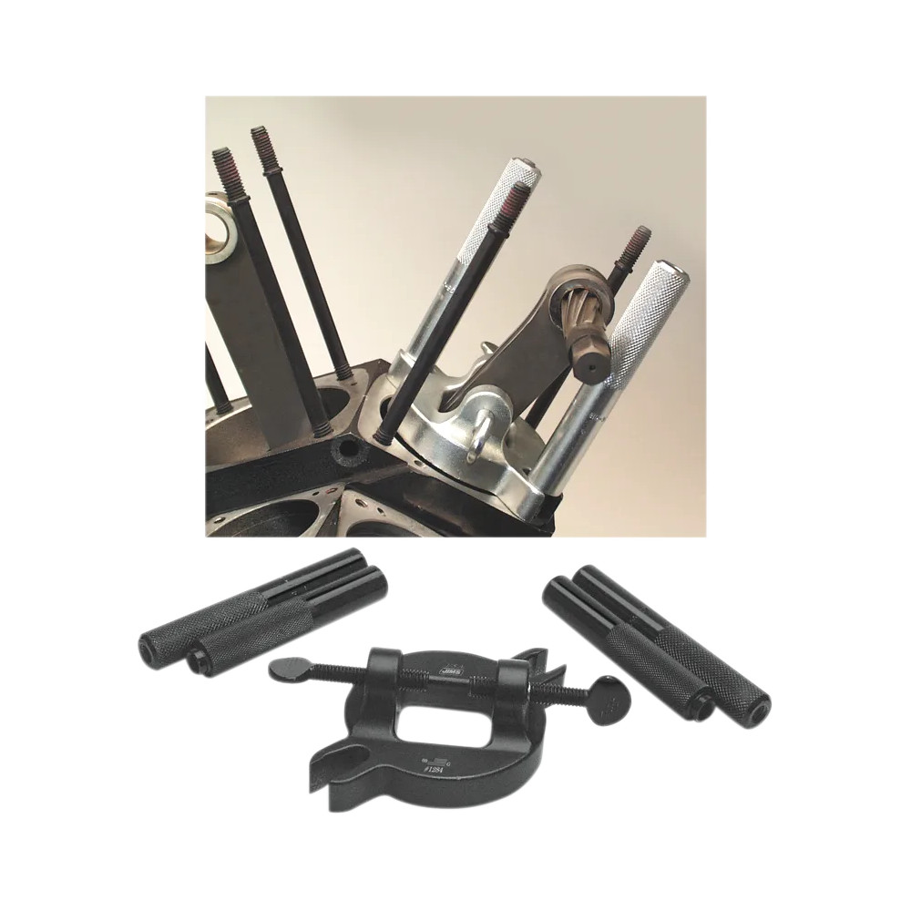 Herramienta para sujetar bielas — JIMS kit, negro, azul, plateado, P/N 1284 Herramienta para sujetar bielas — JIMS kit, negro, azul, plateado, P/N 1284