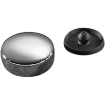 Cubierta de tornillo de vástago cromada y tapón de goma