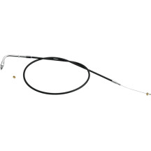 Cable de acelerador/ralentí de vinilo negro — funda 42", codo 90°