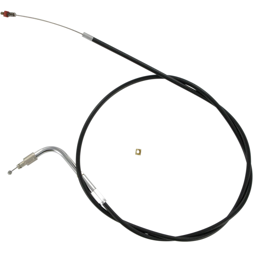 Cable de acelerador/ralentí de vinilo negro — 96.5 cm (38") longitud de funda, +15.2 cm (6") tamaño