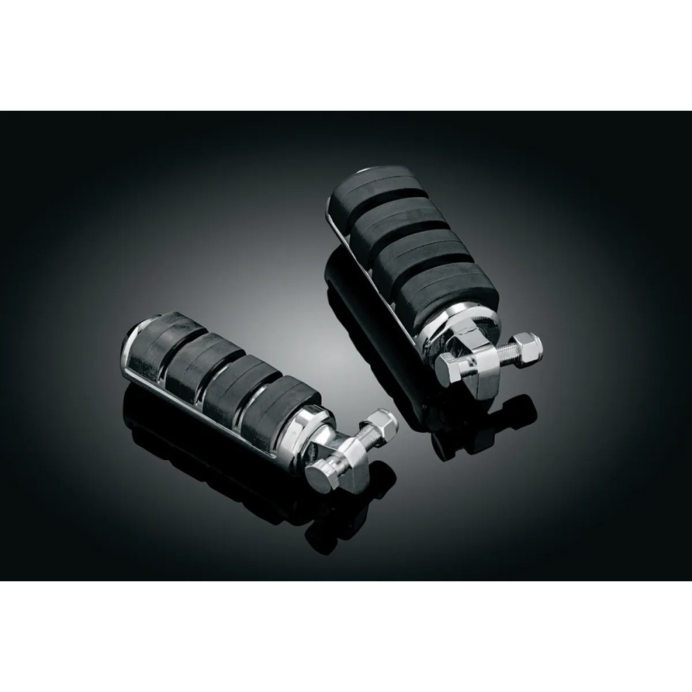 Reposapiés ISO® — 117 mm (4-5/8"), 38 mm (1-1/2"), montaje macho, Negro, Cromo