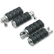 Reposapiés ISO® — 117 mm (4-5/8"), 38 mm (1-1/2"), montaje macho, Negro, Cromo