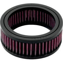 Filtro de aire High-Flow de repuesto — 4.00" diámetro interior, 2.00" altura, Negro, Rojo