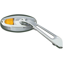 Turn Signal Mirrors — 7" stem, 5-1/4" x 2-3/4" head, Chrome