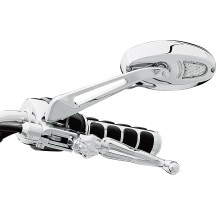 Turn Signal Mirrors — 7" stem, 5-1/4" x 2-3/4" head, Chrome
