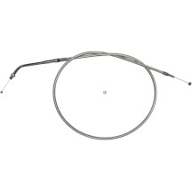 Sterling Chromite II® Braided Cable for Harley-Davidson — 112 cm (44") housing, 70° elbow, threaded fitting