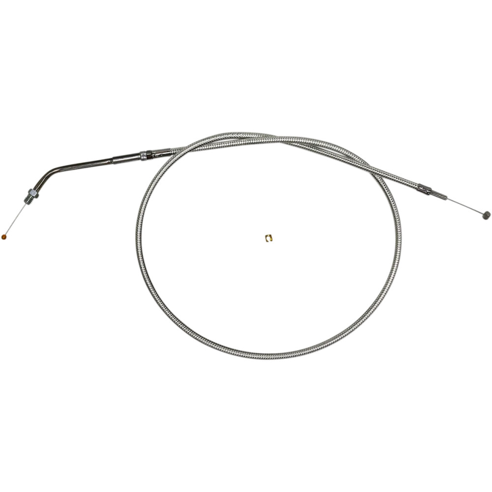 Sterling Chromite II® Braided Cable for Harley-Davidson — 112 cm (44") housing, 70° elbow, threaded fitting