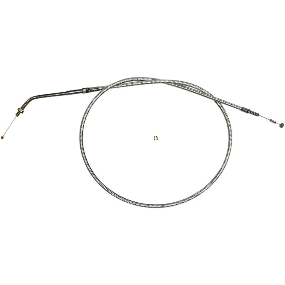 Cable trenzado Sterling Chromite II® para Harley-Davidson — funda 38", codo 70°, montaje roscado, cromo