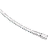 Braided Universal Brake Line — 23 cm (9\"), Chrome