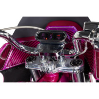 Speedometer Mount — 25.4 mm (1"), 35° straight riser handlebar, Chrome