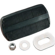 Ensamblaje de almohadilla de pedal de freno/embrague — Negro, Cromado