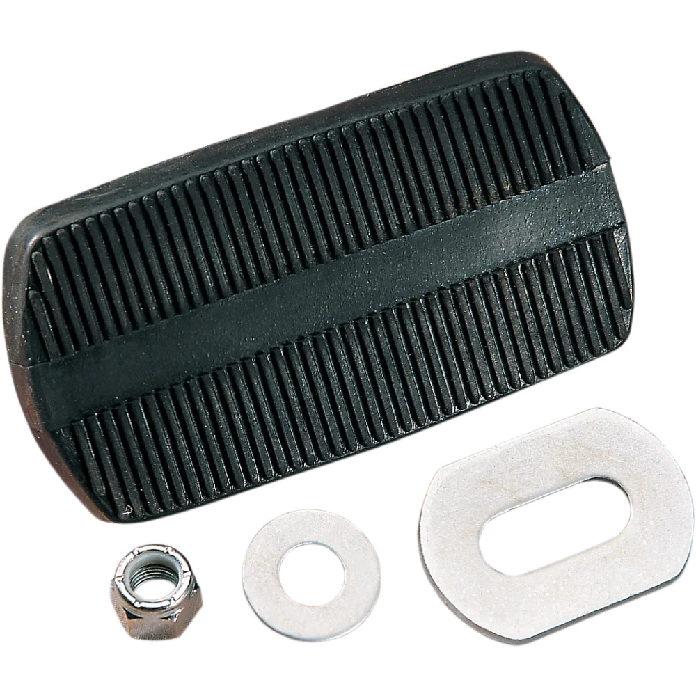 Ensamblaje de almohadilla de pedal de freno/embrague — Negro, Cromado