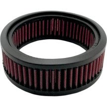 Replacement High-Flow Air Filter — 117.00 mm inside diameter, 56.00 mm filter height, Black/Red