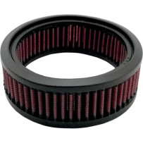 Replacement High-Flow Air Filter — 117.00 mm inside diameter, 56.00 mm filter height, Black/Red