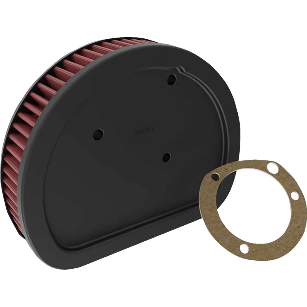 Replacement High-Flow Air Filter — 41.00 mm (1.625 in), Black, Red