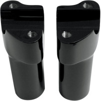 Buffalo Billet Aluminum Handlebar Risers — 3" rise, 1" clamp, Black Gloss