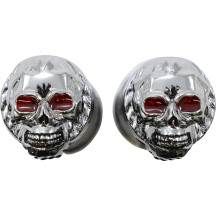 Skull Grips — 25.4 mm (1"), Black, Chrome