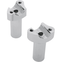 Elevadores de manillar de aluminio forjado — 3-1/2" elevación, abrazadera 1", rosca 1/2-13, cromado