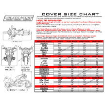 Defender Deluxe Motorcycle Cover — XL, fits up to 142 cm H × 239 cm L × 91 cm W, Black/Silver