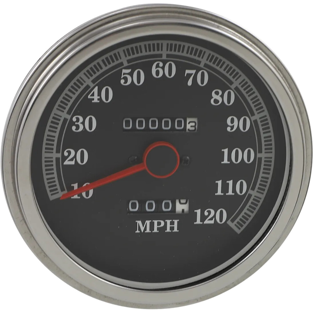 5" FL-Style 2240:60 Speedometer — 12 mm thread, 0–120 mph