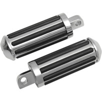 Rail Foot and Shifter Pegs — 10 cm (4"), 38 mm (1-1/2"), Male Mount, Black, Chrome