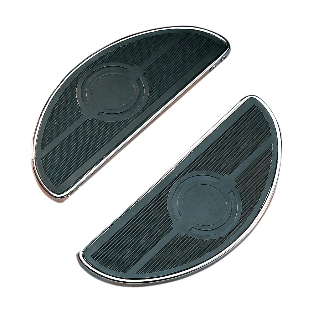 Floorboards For FL and FLST-Panhead — Driver, Black, Chrome, Pair
