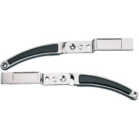 Rear Fender Strut — Black/Chrome, Pair