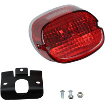 Ensamblaje de luz trasera Laydown — Harley Davidson®, cromo, lente roja