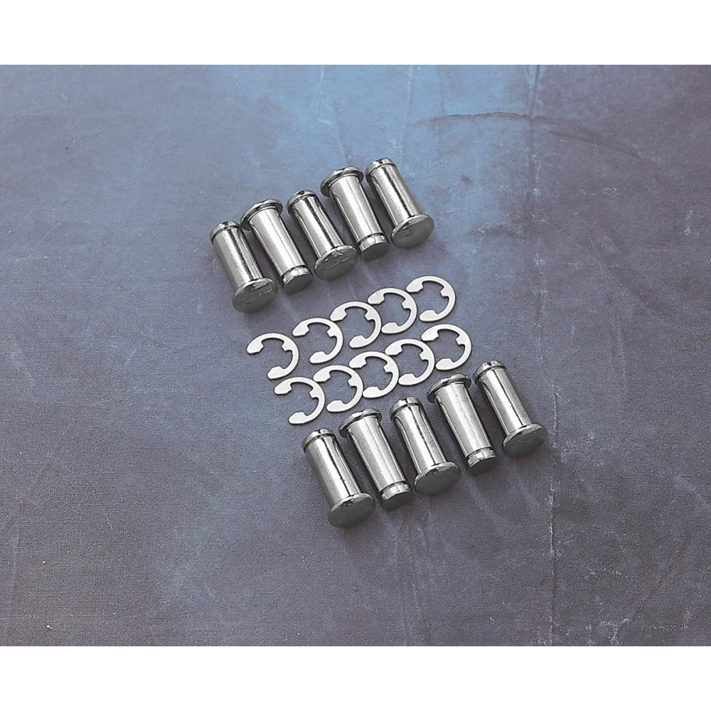 Kit de pasador/clip — Paquete de 10, cromo