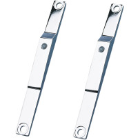 Marker Light Mounting Brackets — 206 mm (8-1/8") × 30.1 mm (1-3/16"), Chrome, Front, Fits Harley Davidson®