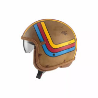 Vintage Platinum Edition Helmet — XS, open-face, brown matte