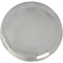 Replacement Turn Signal Lens — Clear, Deuce-style fit, Front/Rear, Round