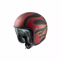 Casco Vintage FR — 3XL, rojo mate