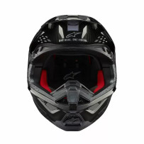 Casco Supertech M10 Sólido — XS, carcasa de fibra de carbono, Negro brillo