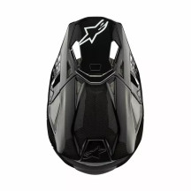 Supertech M10 Solid Helmet — M, Black gloss, Carbon fiber shell