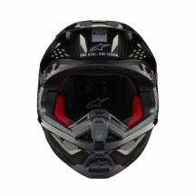 Casco Supertech M10 sólido — Talla L, carcasa de fibra de carbono, negro brillo