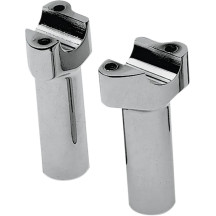 Buffalo Billet Aluminum Handlebar Risers — 1" clamping, 4-1/2" rise, Chrome