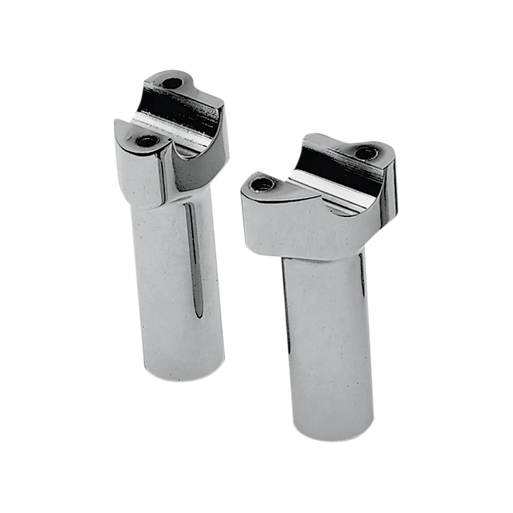 Buffalo Billet Aluminum Handlebar Risers — 1" clamping, 4-1/2" rise, Chrome