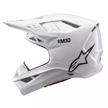 Supertech M10 Solid Helmet — 2XL, White gloss